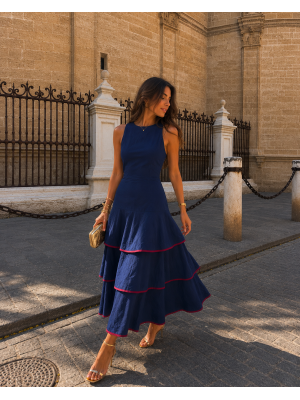 Vestido Arousa Azul