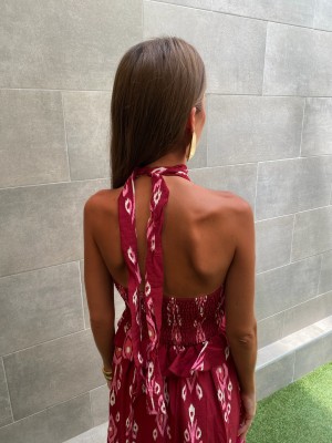 Vestido vermelho de Andrômeda