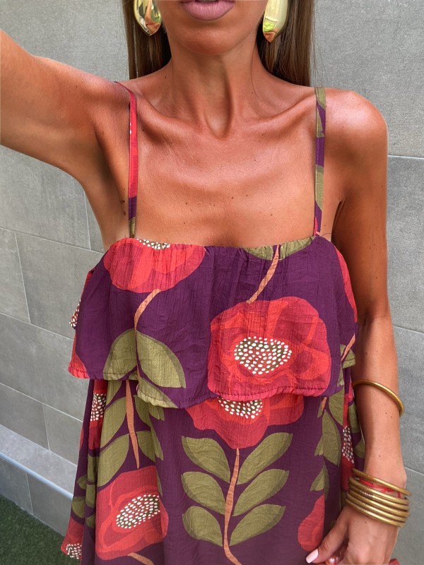 Robe violette Malhoa