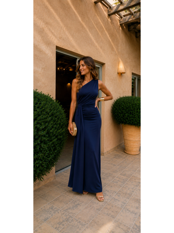 Vestido Capita Falda Azul Marino