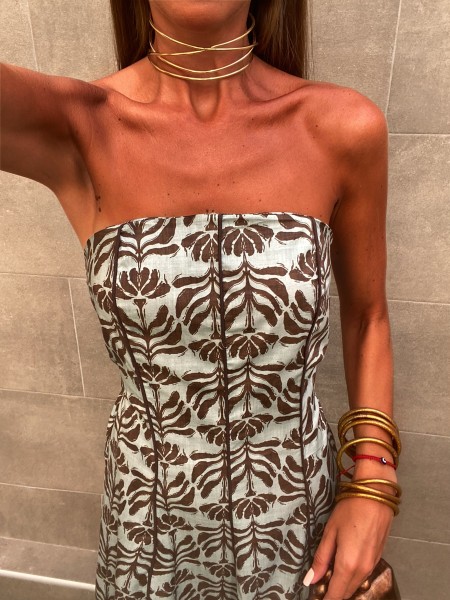 Vestido Kefrén Aguamarina