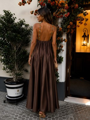 Vestido marrom Pedregal