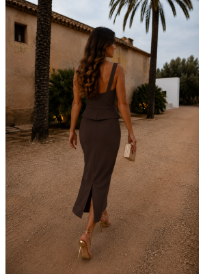 Vestido Calabria Marrón