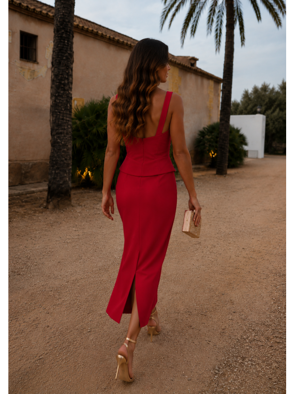 Red Calabria Dress
