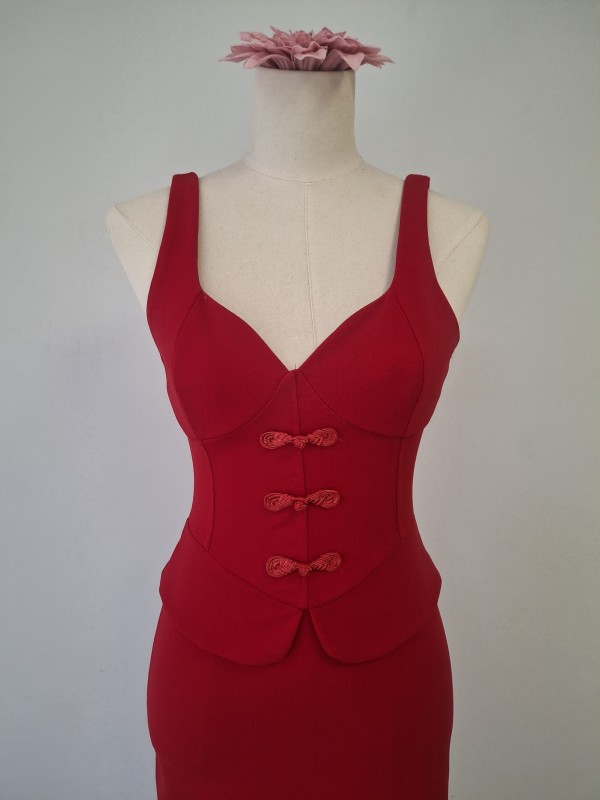 Vestido vermelho da Calábria