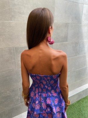Robe bleu chiné