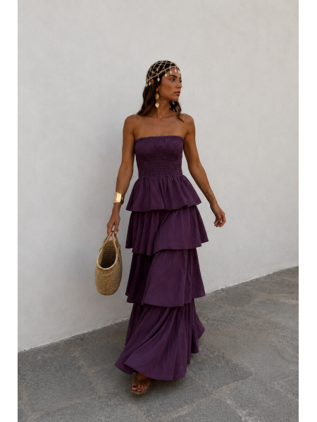 Boho Aubergine Dress 2