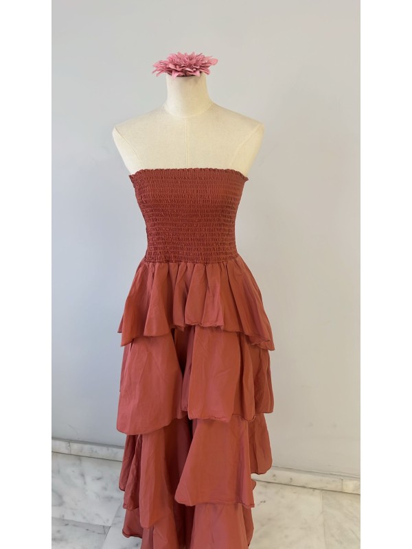 Vestido Boho Caldera/Coral