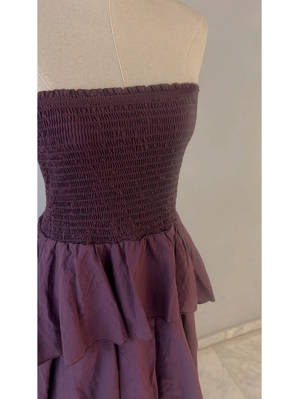 Boho Aubergine Dress