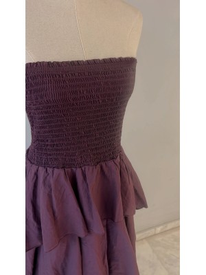 Boho Aubergine Dress