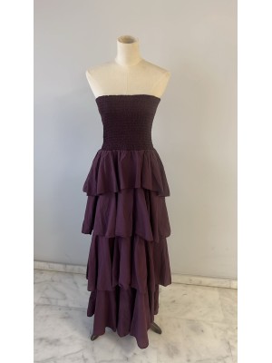 Robe bohème aubergine