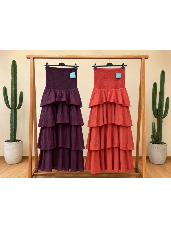 Robe bohème aubergine