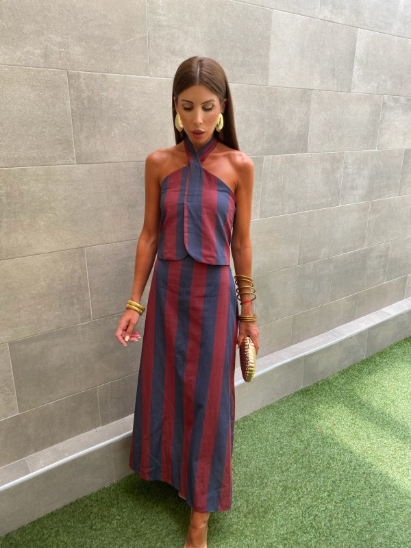 Conjunto Marsella Vino/Azul