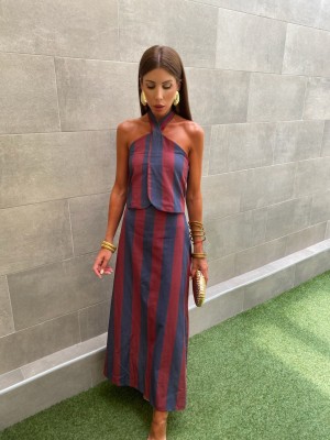 Conjunto Marsella Vino/Azul
