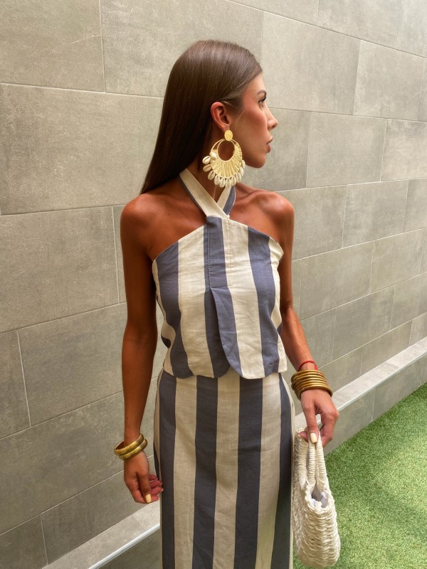 Conjunto Marsella Azul/Crema