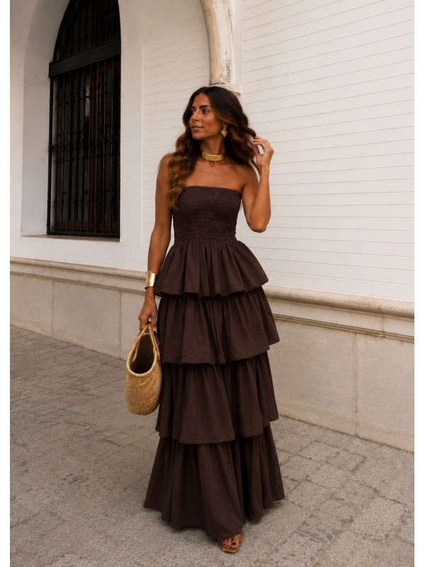 Vestido Boho Marrón