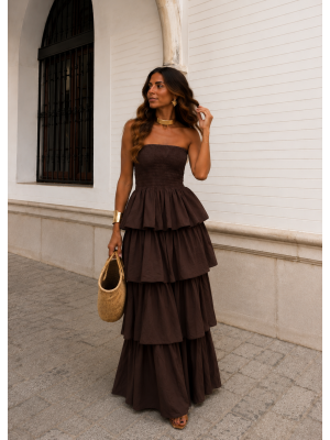 Robe marron bohème