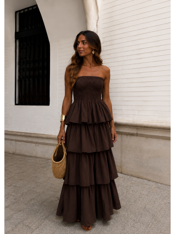 Robe marron bohème