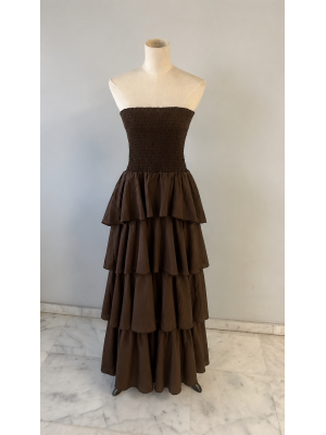 Robe marron bohème