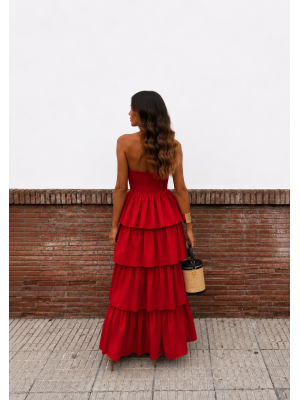 Red Boho Dress