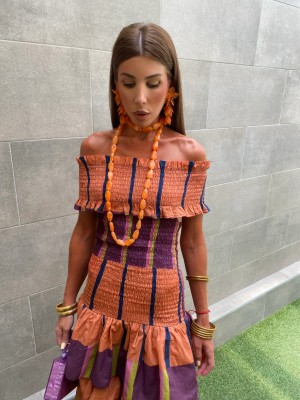 Vestido laranja Trocco