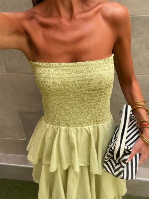 Lime Green Boho Dress