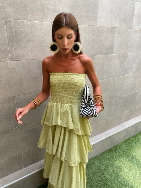 Lime Green Boho Dress