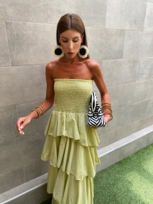 Abito boho verde lime