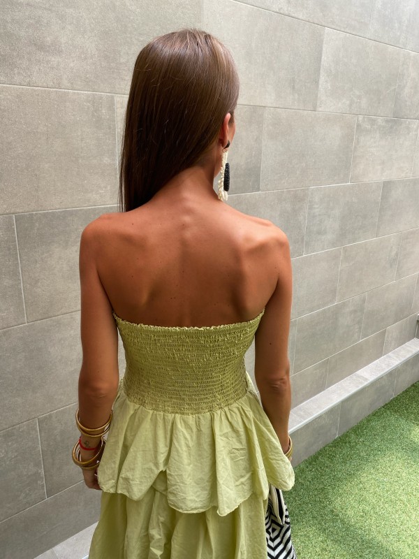 Abito boho verde lime