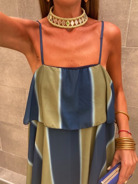 Robe Rogue verte/bleue 2