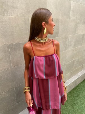 Robe Rogue rose/bordeaux