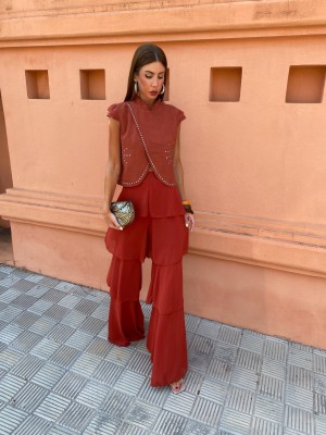 Pantaloni con volant Caldera