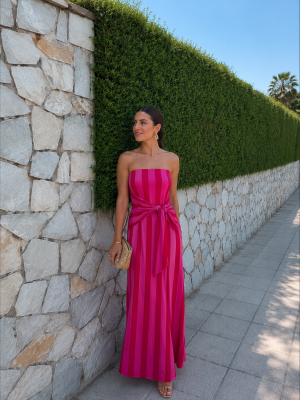 Robe rouge/rose Purús