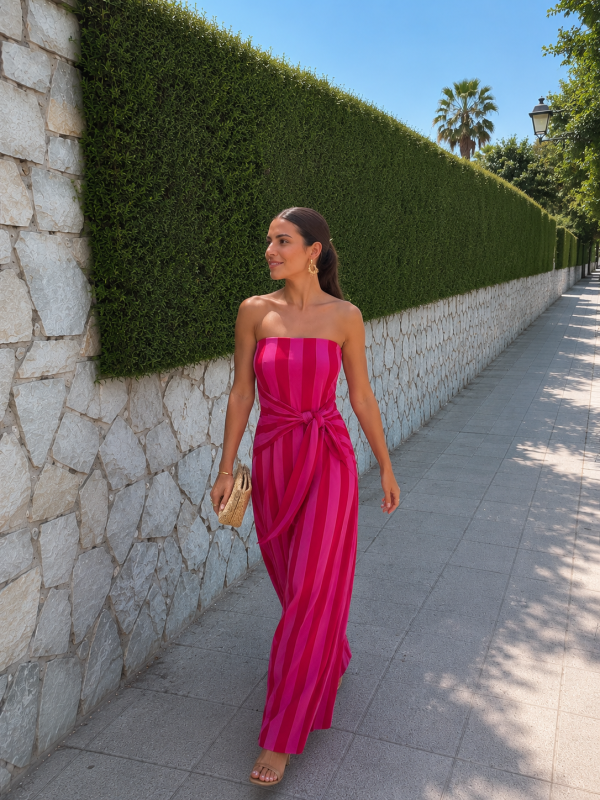 Robe rouge/rose Purús
