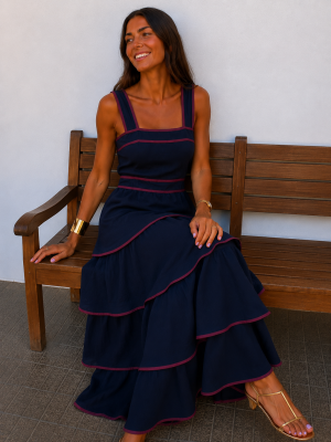 Robe bleu marine Mauro