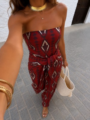 Vestido Locumba Rojizo