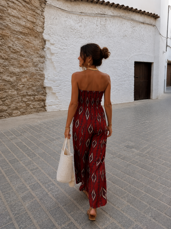 Vestido Locumba avermelhado