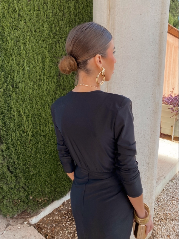 Coliza - Robe noire à manches longues