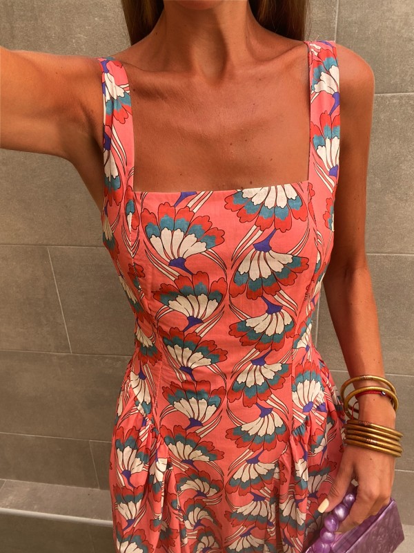 Pythagoras Coral Dress