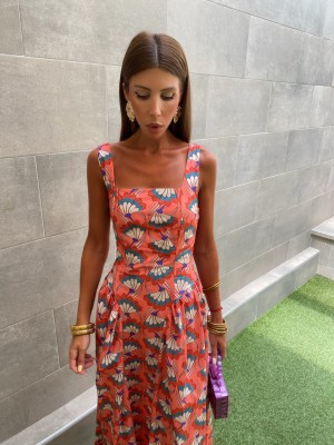 Vestido Pitágoras Coral