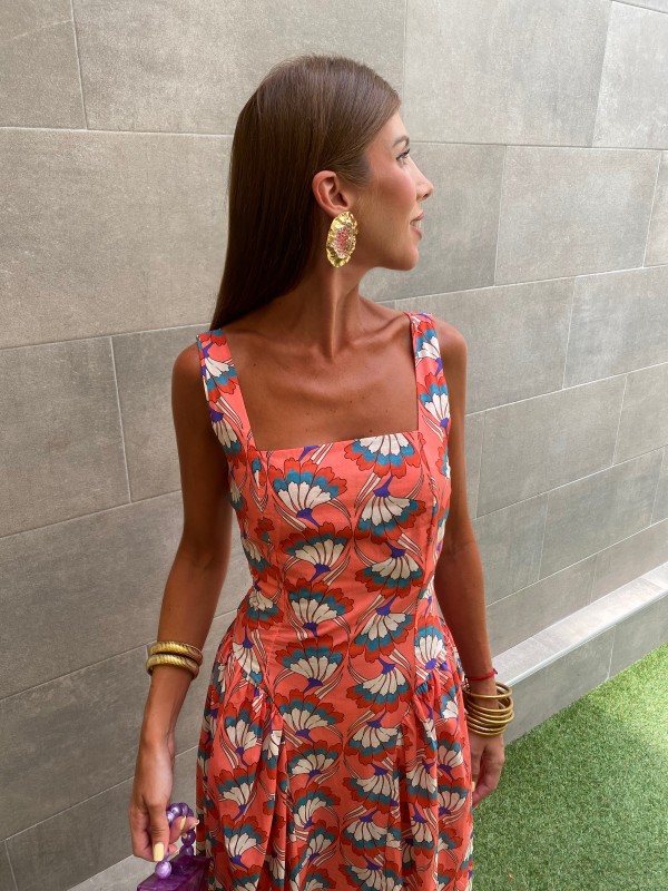 Pythagoras Coral Dress