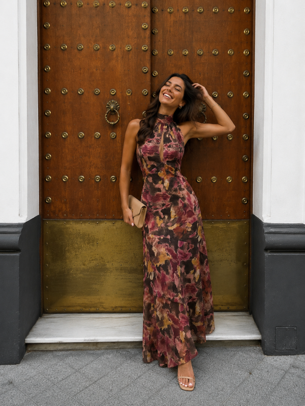 Vestido Larisa Marrón