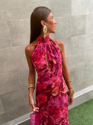 Vestido Larisa Fucsia