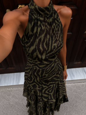 Greenish Cat Dress