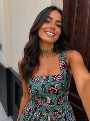 Vestido Thissio Verde Água
