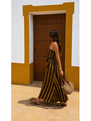 Robe Purús marron/verte