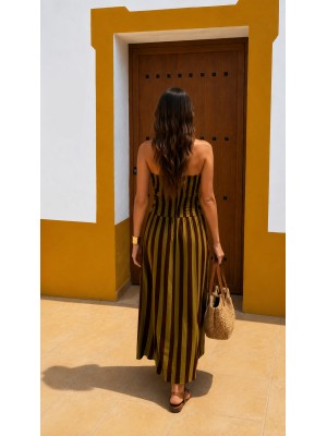 Purús Brown/Green Dress
