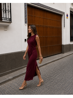 Robe sans manches Alfalfa couleur vin