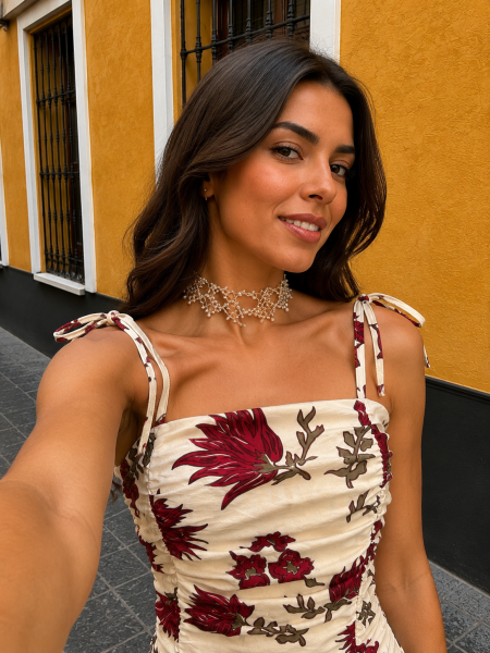 Vestido branco Monazam
