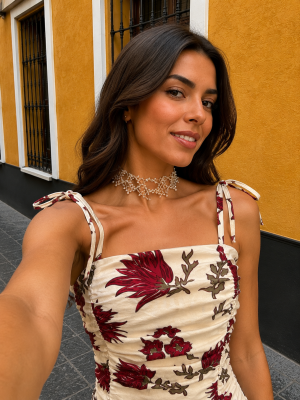 Monazam White Dress